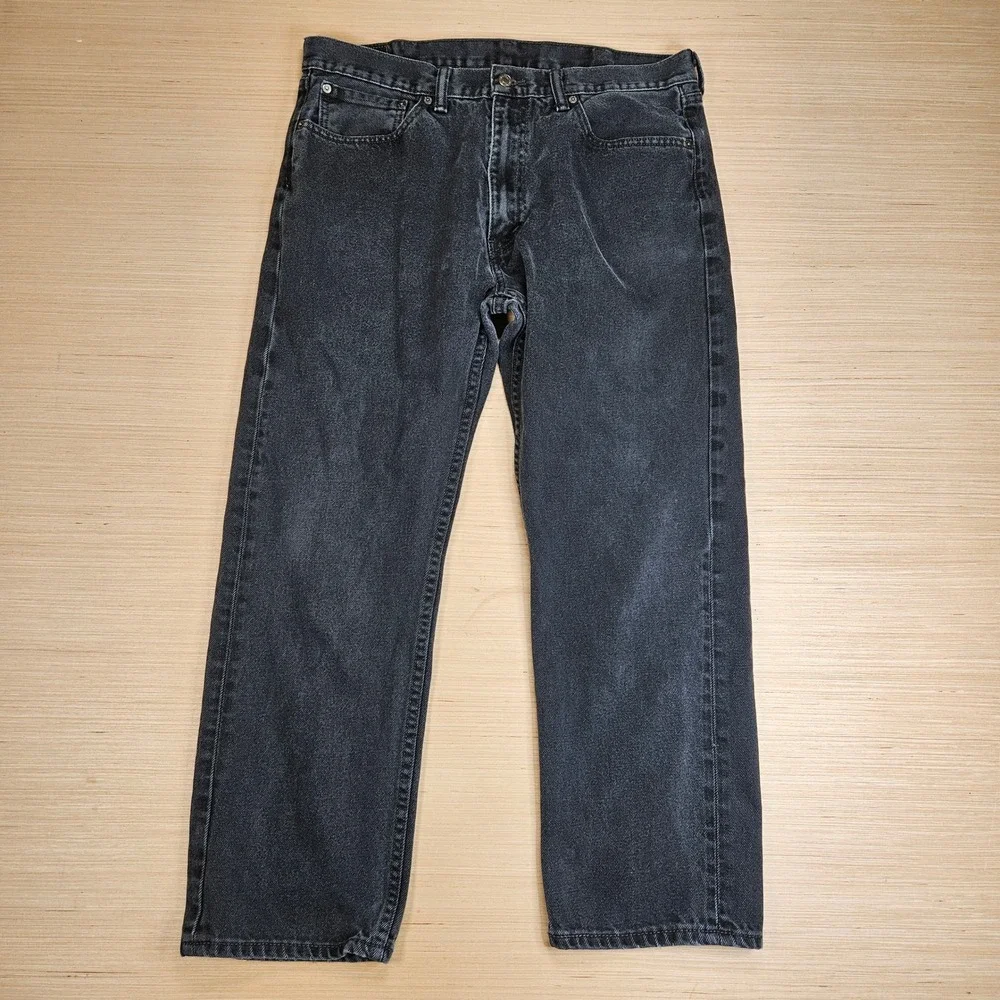 Lot of 2 Levis 505 Jeans Mens 38x30 Fit 36x28 Black Regular Fit Straight Leg